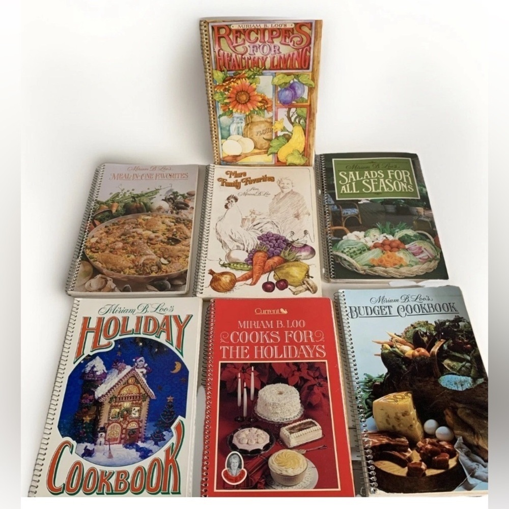 7 Cookbooks By Miriam B. Loo’s 1980’s Recipes Budget Healthy Holidays Favorites